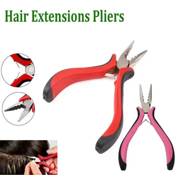 Стоманени клещи за удължаване на косата Инструменти за удължаване на косата Трайни клещи с 3 дупки Професионален стоманен пулвер за нано или микро пръстен