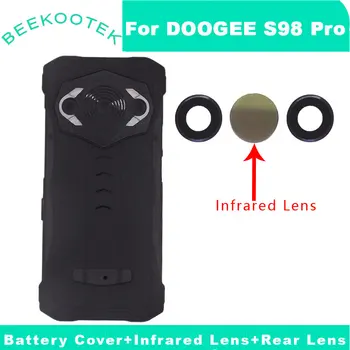 DOOGEE S98 Pro капак на батерията с приемник за пръстови отпечатъци Инфрачервен обектив и стъклен капак на обектива на задната камера за Doogee S98 Pro Phone