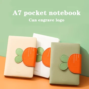 (логото може да бъде гравирано) A7 джобен бележник с магнитна катарама, карикатурна книга, детски бележник, бележка, дневник за пътуване
