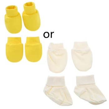 Без ръкавици за надраскване чорапи комплект ръкавици против надраскване за 0-12 месеца Бебешки подаръци Дропшипинг