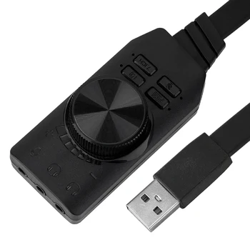USB адаптер за звукова карта 7.1 канал 3.5mm аудио интерфейс USB2.0 микрофон слушалки компютърна игра звукова карта